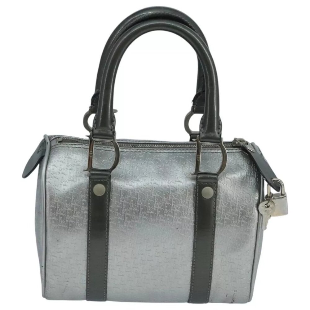 Christian Dior Trotter Canvas Hand Bag Silver Auth - Picture 2 of 16